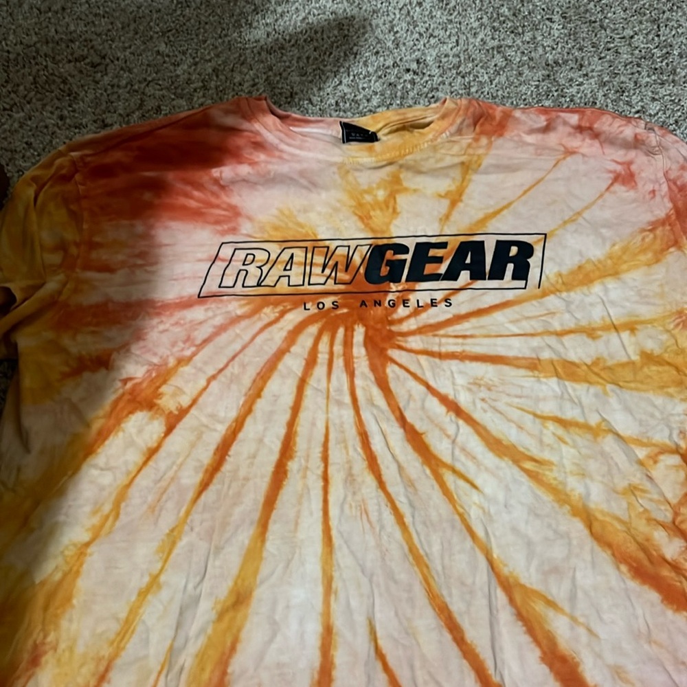 Raw gear 
Tie-dye t-shirt